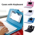 thumbnail image 4 of Langgg Universal PU Leather Wireless Keyboard Case Protective Cover for 4.5-6.8inch Mobile Phone Tablet White, 4 of 6