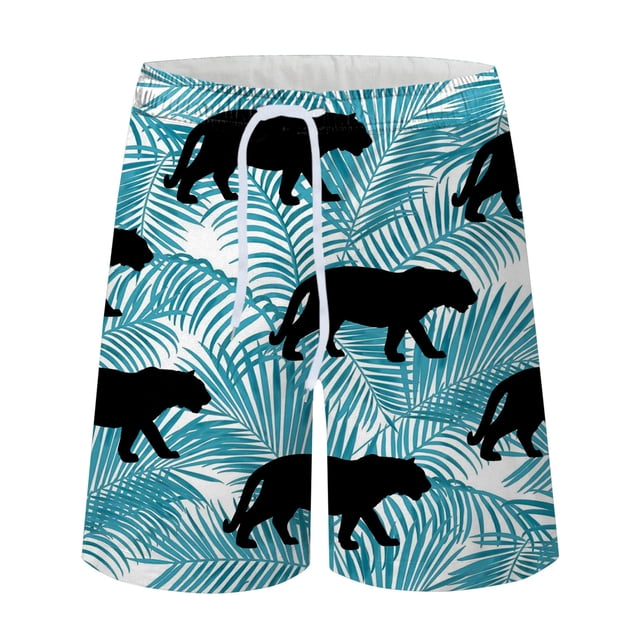 TIHLMK Men 3D Printing Breathable Seaside Vacation Beach Shorts Swimming Trunks