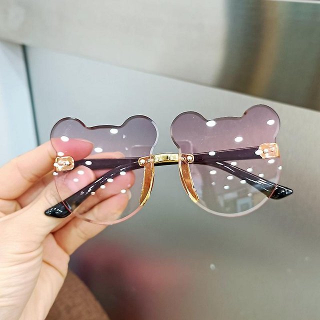Lunettes de Soleil pour Enfants Mode 2022 Rétro Couleur Unie anti-UV Rondes Pratiques pour Enfants