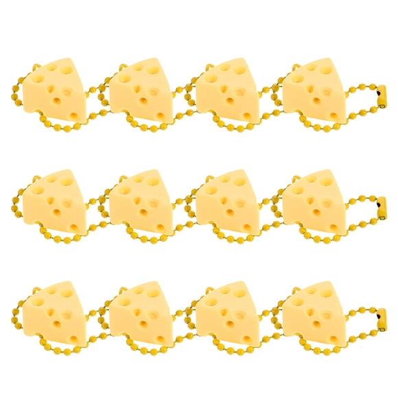 12Pcs Cute Girly Cheese Keychain Plastic Keepsake for Purse and Car Keys
