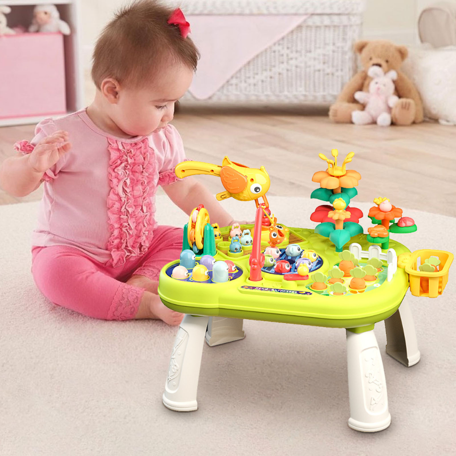 EGNMCR Pool Toys, Baby Toy, Toddler Toys Fishing Children's Early Learning Toys Infant And Toddler Knocking Puzzle Game Table board game