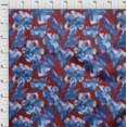 thumbnail image 4 of oneOone Cotton Flex Medium Blue Fabric Florals Sewing Craft Projects Fabric Prints By Yard 40 Inch Wide, 4 of 4