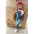 thumbnail image 3 of KIDSCOOL SPACE Boy Girl Overalls, Big Bib Stretchy Distressed Denim Jumpsuit,Blue,7-8 Years, 3 of 7