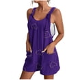 thumbnail image 1 of Penkiiy Combinaison Décontractée Sans Manches pour Femme, Polyester, Violet, G, 1 of 6