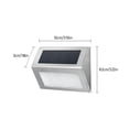 thumbnail image 3 of LSLJS Outdoor Wall Lights Stair Step Lights Stainless Steel Solar Lights Garden Wall Lights Warm White Lights Automatic Open and Close Decorative Lights 2pcs, Solar Wall Light, 3 of 9