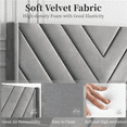 thumbnail image 4 of FullFurnique Upholstered Platform Bed Frame with Wooden Slat Support, Queen, Light Gray, 4 of 9
