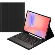 Touch Keyboard Case for Samsung Galaxy Tab S10 Lite/ S10 FE/ S9 FE 10.9 Inch/Tab S9 11 Inch, with Pencil Holder - Magnetically Detachable Touch Bluetooth Keyboard