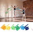 thumbnail image 3 of maskred 2 Meters Ribbon Wands Girls Rainbow Decorations Twirling Rod Stick Portable Birthday Party Stuffers Gymnastics Streamers for Colorful, 3 of 6