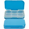 thumbnail image 1 of 2Pcs Portable Pills Case 6 Compartments Pills Organizer Pills Storage Box Travel Pills Case, 1 of 9