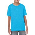 thumbnail image 1 of Softstyle Youth T-Shirt, L, Heather Sapphire, 1 of 3