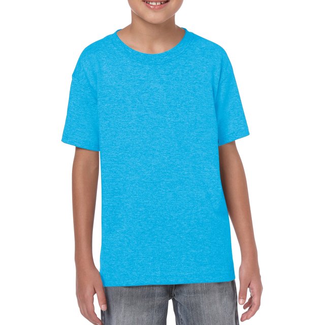 Softstyle Youth T-Shirt, L, Heather Sapphire