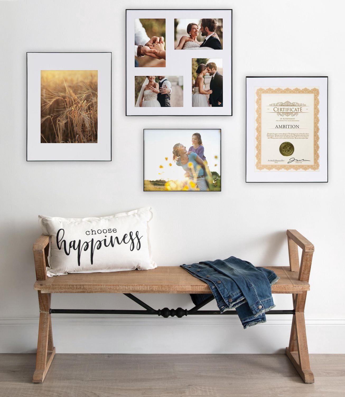 Cadre photo noir Slimline de DesignOvation 27,94x35,56 cm/20,32 x 25,4cm