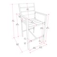 thumbnail image 2 of CorLiving Gallant Chaises de Bar d'Extérieur en Aluminium et Polymère Résistantes aux Intempéries, Gris (Ensemble de 2), 2 of 9