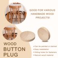 thumbnail image 4 of Unique Bargains 50Pack Flat Head Wood Plugs, 1-3/8 Inch Wooden Button Wood Plugs Screw Covers, 4 of 5