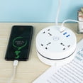 thumbnail image 4 of Clearance! beishanbush Tool Bag Power Strip for Travel 3 Socket Extension Cable with 3 Usb A 2500W 10A Multi Power Strip Plug Extension with 6.5 Ft Rollable Extension White One Size Multi-Color, 4 of 8