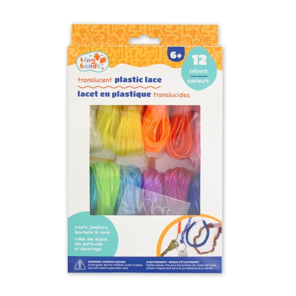 TINY HANDS Translucent Plastic Lace Kit 12 Colours 125 m (136.7 yd)