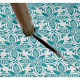 thumbnail image 3 of Vargottam Indoor/OutdoorRoundTablecloth 58 InchTablecloth with Umbrella Hole & Zip- Waterproof TableCloth TableCovers for Backyard Table -Turquoise Blue, 3 of 7