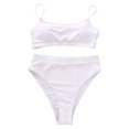 thumbnail image 3 of 2025 Womens High Waisted Swimsuits Womens Swimsuits Plus Size Two Piece Bottom Padded Bathing Suits Mesh Swimsuit Top Bikini Sets Top Two Beach Rompers for Teen S Piece, 3 of 5