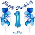 thumbnail image 1 of Decodeary Birthday Balloons Set Home Pendants Hanging Decor Indoor Anniversary Party Number Balloon Scene Layout Accessory 1, 1 of 6