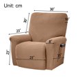 thumbnail image 4 of Separate Piece Stretch Recliner Slipcovers, Recliner Chair Cover, Recliner Cover Furniture Protector Elastic Bottom, Recliner Slipcover with Side Pocket, 4 of 5