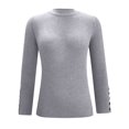 thumbnail image 5 of Pisexur Pull Col Roulé pour Femmes Couleur Unie Pulls Courts pour Femmes Tunique Pull Tricoté pour Femmes Décontracté Manches Longues Pulls d'Automne Pull Col Rond Hauts, 5 of 5