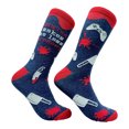 thumbnail image 1 of Men's Gaming Makes Me Less Murdery Socks Funny Video Gamer Footwear, 1 of 4