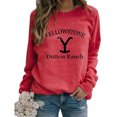 thumbnail image 1 of Women's Yellowstone Dutton Ranch Printed Shirts Round Neck Long Sleeve Sweatshirts, 1 of 2