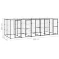 thumbnail image 4 of vidaXL Chenil Extérieur pour Chien en Acier avec Toit 12,1 M2, 4 of 4