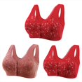 thumbnail image 2 of ylioge 3 Pack Womens Front Closure Bras Plus Size M-7X Wireless Push Up Full-Coverage Underwear Comfortable Multipack Support Bralettes, 2 of 6