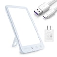 thumbnail image 1 of Light Therapy Lamp, Ultra-Thin UV-Free 10000 Lux Therapy Light, Touch Control with 2 Color Temperature, 5 Adjustable Brightness Levels, 4 Timer Function, Memory Function White, 1 of 8
