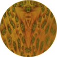 thumbnail image 1 of Ahgly Tapis Rond Lavable en Machine Intérieur Transitionnel Acajou Brun, 6 Pieds Rond, 1 of 7