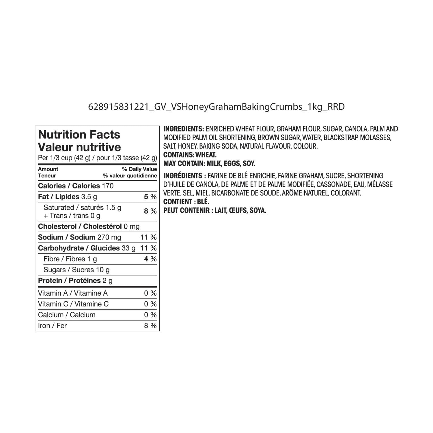 Great Value Honey Graham Crumbs