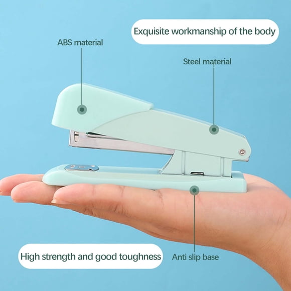 Dvkptbk Macaron-colored Stapler Handheld Stapler Labor-saving Stapler Metal Stapler Universal Stapler Multifunctional Stapler Office Stapler Easy-to-use Stapler Efficie