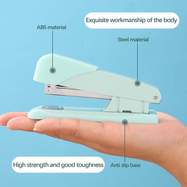 EGNMCR Back to School, Macaron-colored Stapler Handheld Stapler Labor-saving Stapler Metal Stapler Universal Stapler Multifunctional Stapler Office Stapler Easy-to-use Stapler Efficie Binding machine