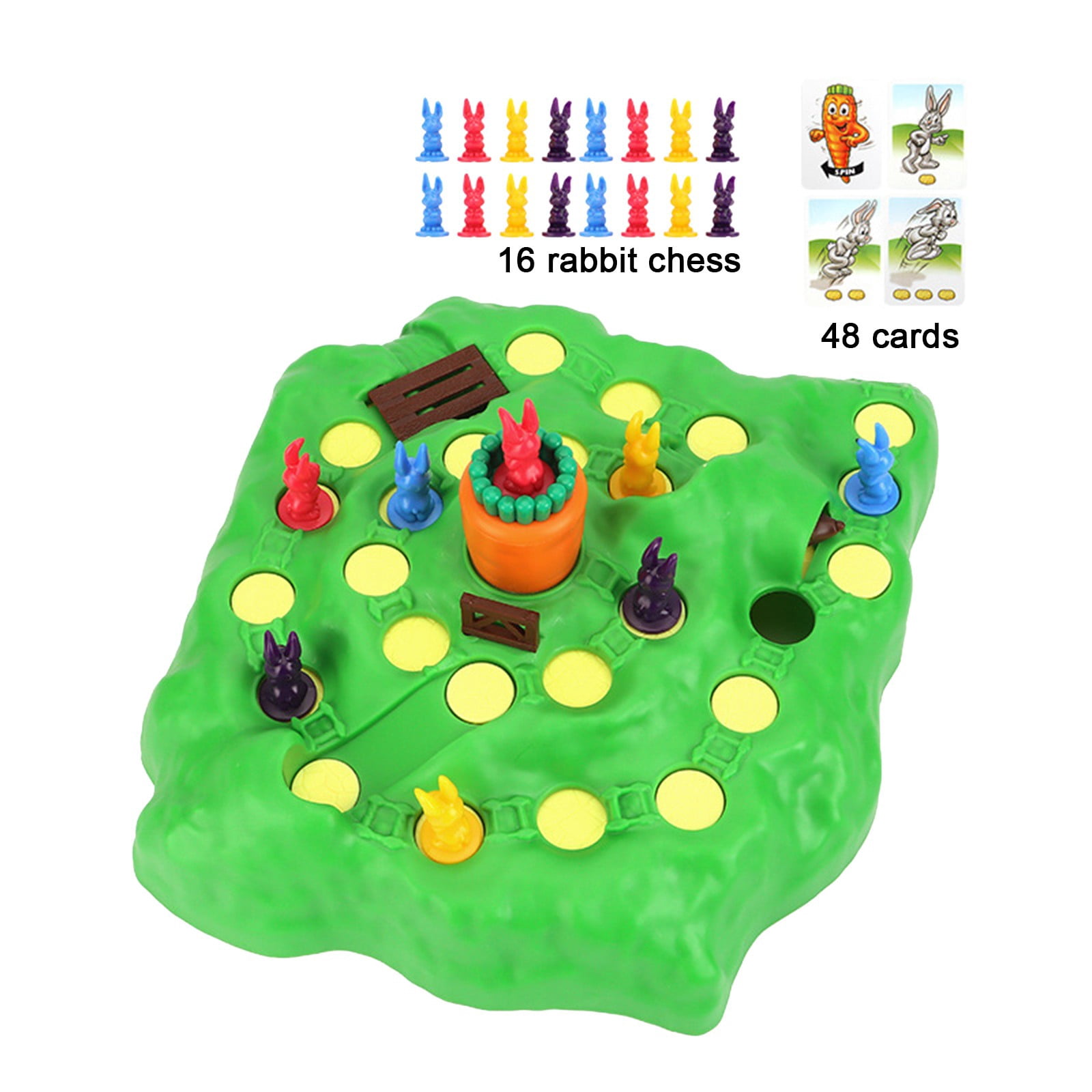 Rabbit Trap Board Game For Kids Family Strategy Game With Wooden Pieces Educational Toy For Logic Training Indoor Party Game 16.5X9.8 Inch