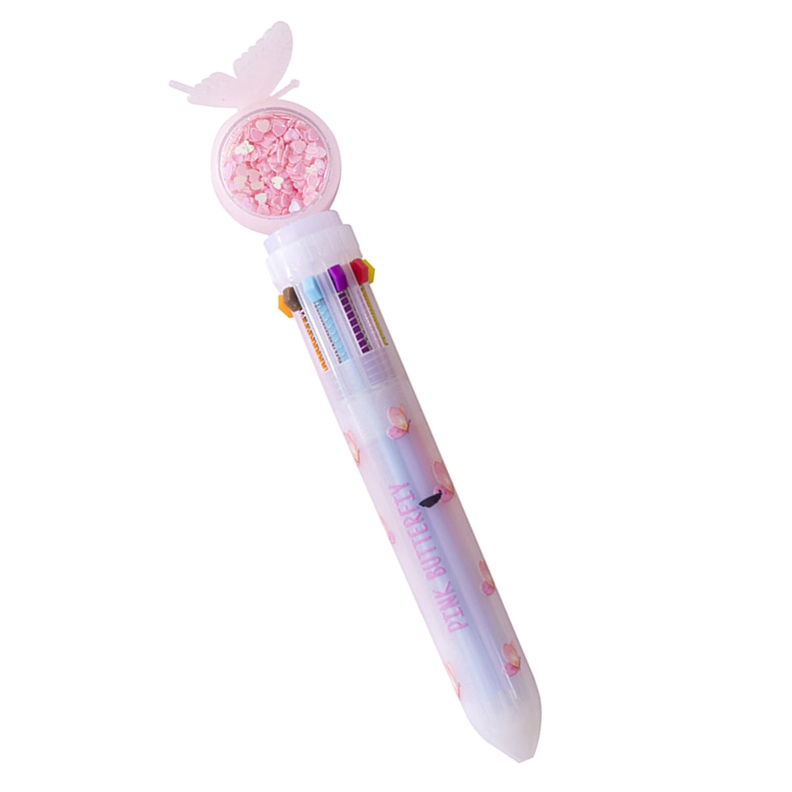Shldybc Multicolor Ballpoint Pens 10-in-1 Colored Push Type Retractable Ballpoint Gift Pens for Office School Supplies Students Gift 10ML
