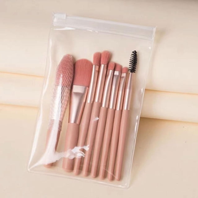 8 Makeup Brush Set Foundation Eyeshadow Blush Beauty Makeup Tools Soft Hair Genuine Super Soft Portable Full Set