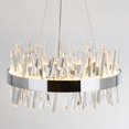 thumbnail image 3 of Artika Enchanted Modern LED Glass Crystal Chandelier, Chrome, 3 of 5