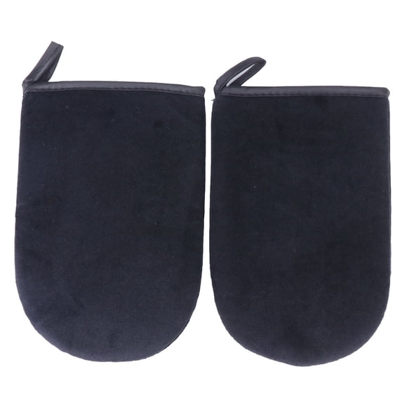2 Pcs Gloves Self Tanning Applicators Self Tanning Gloves Self Tanning Mitt Sets Sunless Tanning Cream Applicator Mitts (Black)