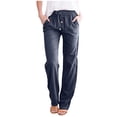 thumbnail image 3 of Birdeem Pantalon Grand Décontracté en Coton Lin Pur à Cordon pour Femmes, 3 of 5