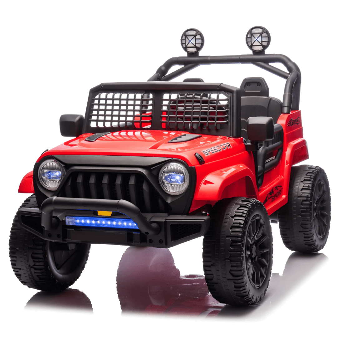 24V Trail-X Edition 2-Seater 4x4 AWD Upgraded Ride-On Truck W/ Rubber Wheels, Music & Remote