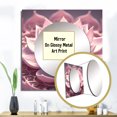thumbnail image 3 of Designart "Delicate Blooming Pink Nelumbo Nucifera II" Lotus Square Mirror For Wall Decor - Large Pink Square Mirror Printed Wall Decor - Modern Square Living Room Mirror, 3 of 5