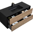 thumbnail image 4 of SERA Fleur Bathroom Vanity Black and Rough Oak, 4 of 7
