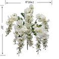 thumbnail image 4 of Mainstays 20 inch Artificial Flower, Wisteria Bouquet, White Color. Indoor Use., 4 of 5