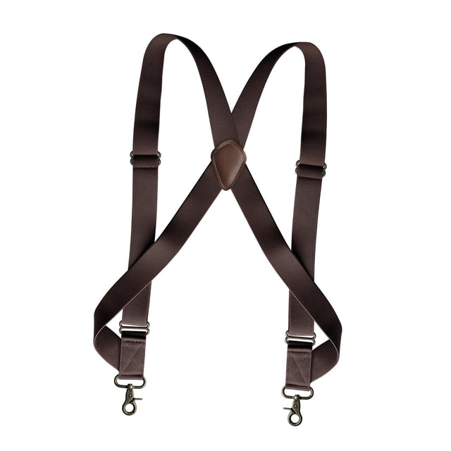 fastboy Bretelles pour Hommes à Crochet Pivotant en Forme de X Élastiques 1,4 Grand Bretelles Ajustables Noir Café