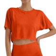 thumbnail image 2 of Crop Tops For Girls Short Sleeve Shirt Girls Summer Tops Neck Slim Fit Tops Basic Tee, 2 of 4