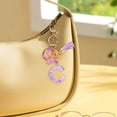 thumbnail image 3 of TopLLC Tools&Home Improvement Initial Letter Keychains For Women Tassel Purple Cute Car Keychain For Wallet Backpack Bag A chopper, 3 of 4