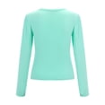 thumbnail image 4 of T-Shirts pour Femmes 2025, T-Shirts Femmes, T-Shirts Unis Rround pour Femmes Tendance Col T-Shirt T-Shirts Chauds pour Femmes Ajusté Manches Longues Jr Automne, 4 of 8