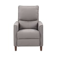 thumbnail image 3 of CorLiving Alder Upholstered Indoor Push Back Manual Recliner with Wood Legs, Light Grey, 3 of 13