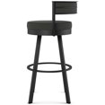 thumbnail image 3 of Amisco Tabouret de Bar Pivotant Browser 30 Po - Polyester Gris Anthracite / Métal Noir, 3 of 9